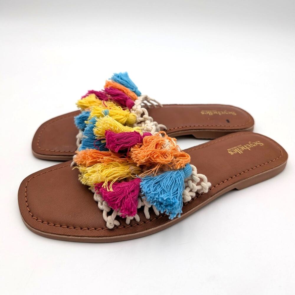 Seychelles Camellia Slide Sandals Open Toe Women's Beige Size US6.5 EU37.5
